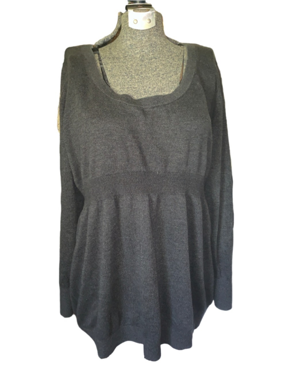 Women's Old Navy Maternity Scoop Neck Sweater Grey XL